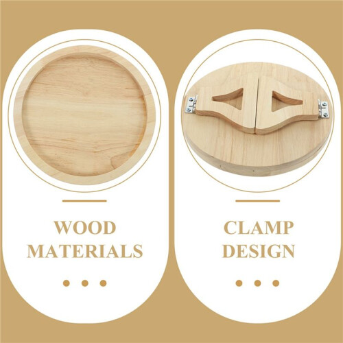 2X Round Foldable Wooden Sofa Clip  Side Table for Wide Couches Arm,Armrest Table for Eating/Drinks/Snacks/Remote 2