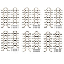 90Pcs Stainless Steel Peck Plate Eye Plates Ceiling Hook Kayak Eye Plate Kayak Pad for Kayak Canoe, Kayak Canoe Rigging