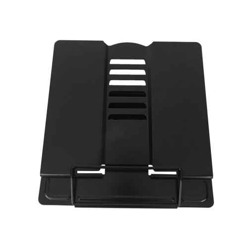 2X Desk Book Stand Metal Reading Rest Book Holder Angle Adjustable Stand Document Holder Sturdy (Black) 2