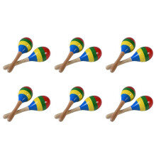 Maracas Sonagli un Percussione Manuale, Strumento Musicale Shaker nel Legno per Rumba per Bambini Adulti, Set di 12