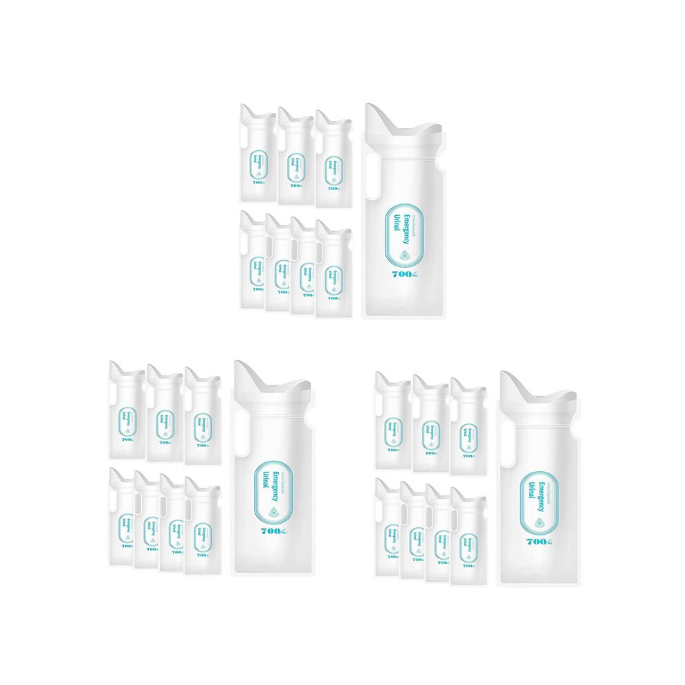 24PCS Disposable Urine Bags, 700ML Urine Bags for Travel Camping Emergency and Traffic Jam, Pee Bags with for , Women