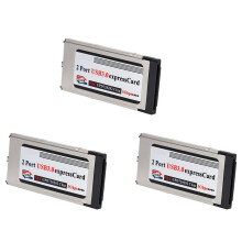 3X Hoch Geschwindigkeits Dual 2 Port USB 3.0 Express Karte 34 mm Steck Platz Express Karte PCMCIA Konverter Adapter für Laptop Notebooks