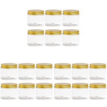 18-Delige Plastic Pot met Deksel, Transparante Pot met Deksel, Plastic Mason Jar, Cosmetische Opslagcontainer, Slijmopslagpot
