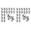 100 Sets M6 Rack Screws Set 20mm Screws and Cage Nuts Rack Mount Screws and Square Insert Nuts Server 1