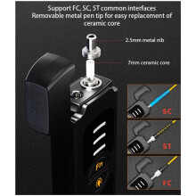 4X Fiber Optic Tester Pen Type Red Light Visual Fault Locator Rechargeable Optical Cable Test Optical Power Meter 10Mw
