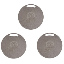 3X Cutting Board Plastic Kitchen Cutting Board Round Baking Board Fruit Vegetable Cutting Board with Handles 31cm