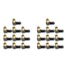 20 Stuks RCA Connector Audiostekker Mannelijk 90 Graden Haakse Elleboog Luidsprekerterminalconnector voor Het Solderen van Videokabel