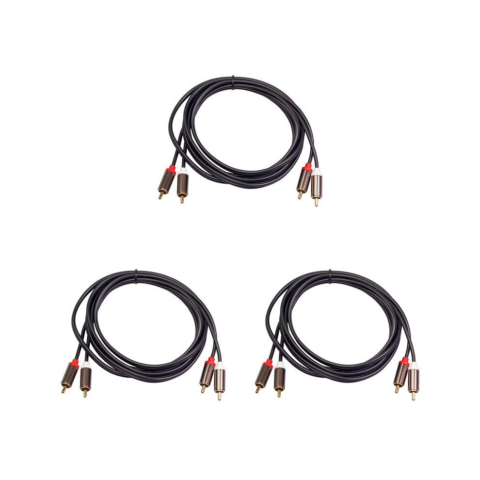3X 2Rca To 2 Rca Coaxial Audio Cable 3.5 Jack Stereo Rca Audio Cord 1M For Home Theater Dvd Tv Amplifier Cd Soundbox Gold 4713137995137
