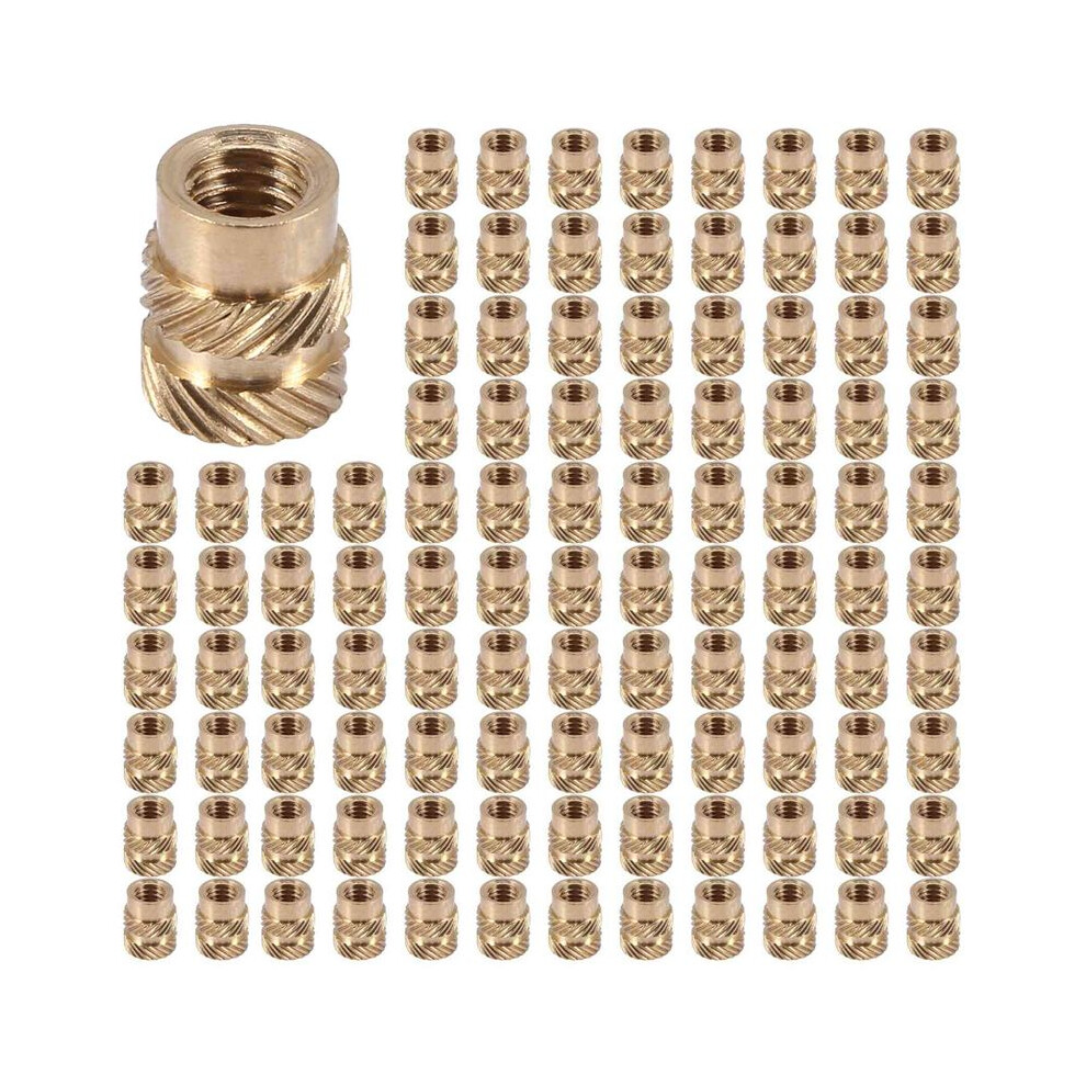 600Pcs M3 Thread Knurled Brass Threaded Heat Set Heat Resistant Insert Embedment Nut For 3D Printer 4713236279732