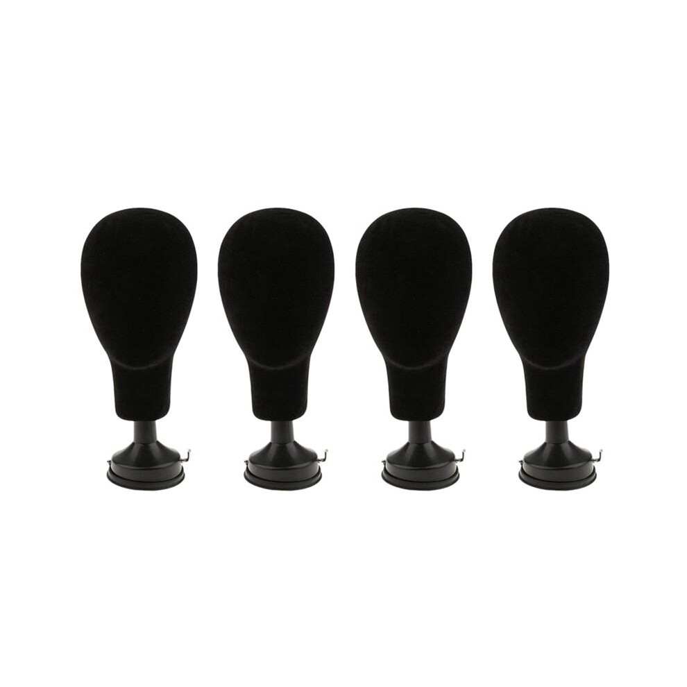 Typecat Black 4X Flocking Foam Mannequin Model Photography Props Adult Mannequin Mold Wigs Glasses Hat Display Holder