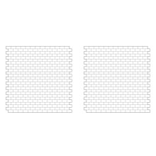 2X 1/6 ou 1/12 Escala Miniatura de Casa de Bonecas Azulejo Adesivo OB11 Casa de Bonecas DecoraçãO de MóVeis de Papel de Parede, Retângulo Branco