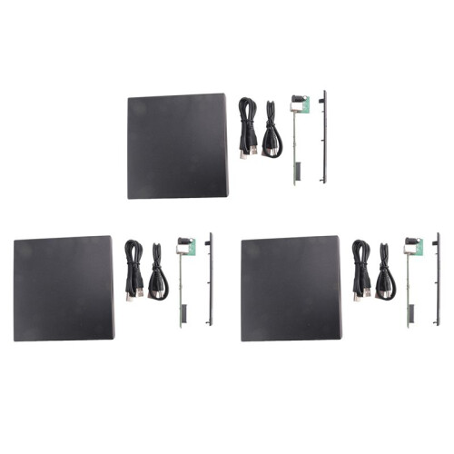 3 Set 12.7mm External DVD Enclosure USB 2.0 External DVD/CD-ROM Case for Laptop Desktop PC Optical Disk Drive