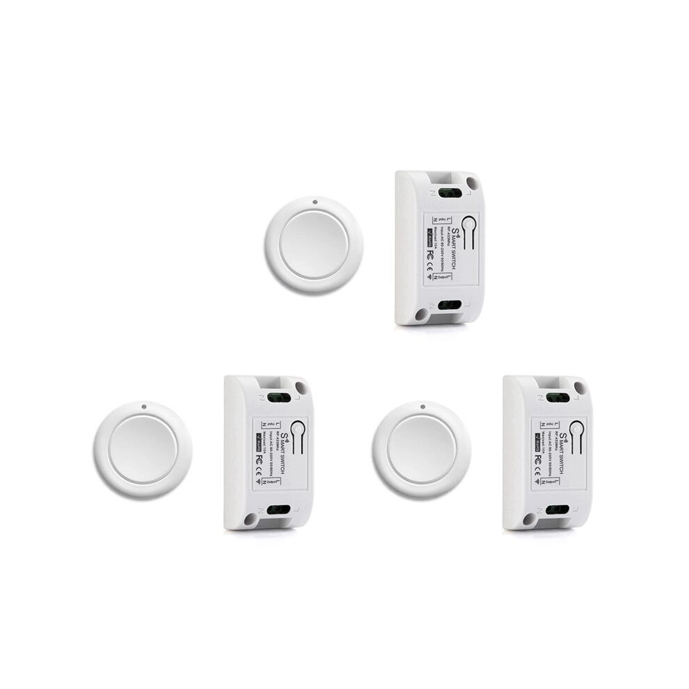 3X Home Wireless Rf 433 Mhz Remote Control Ac 110V 220V Receiver Push Button Ceiling Lamp Light 6031850762552
