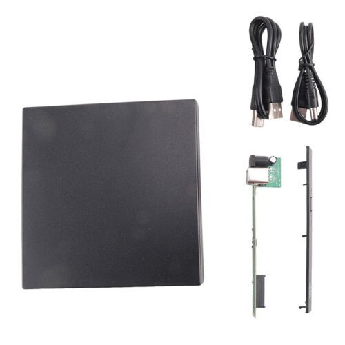 3 Set 12.7mm External DVD Enclosure USB 2.0 External DVD/CD-ROM Case for Laptop Desktop PC Optical Disk Drive 1
