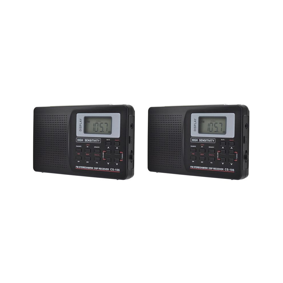 2X Full Band Radio Am/Sw/Fm Radio Full Frequency Receiver Receiving Fm Radio With Timing Alarm Clock Radio 6032959518385