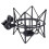 3X Microphone Shock Mount Adjustable Mount Recording Mic Stand Metal Bracket Pod Microphone Stand (Black) 3