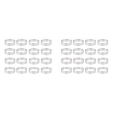 32 Moldes para Tartaletas de Acero Inoxidable de 8 Cm, Postre FrancéS, Mousse, Pastel de Frutas, Tarta, Anillo, Quiche, Molde para Tartas