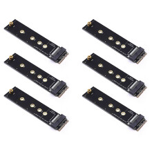 6X M.2 A + E KEY Slot zu M.2 NVME Adapter Karte NGFF zu KEY-M Erweiterung Karte NVMe PCI Express SSD Port Erweiterung Adapter