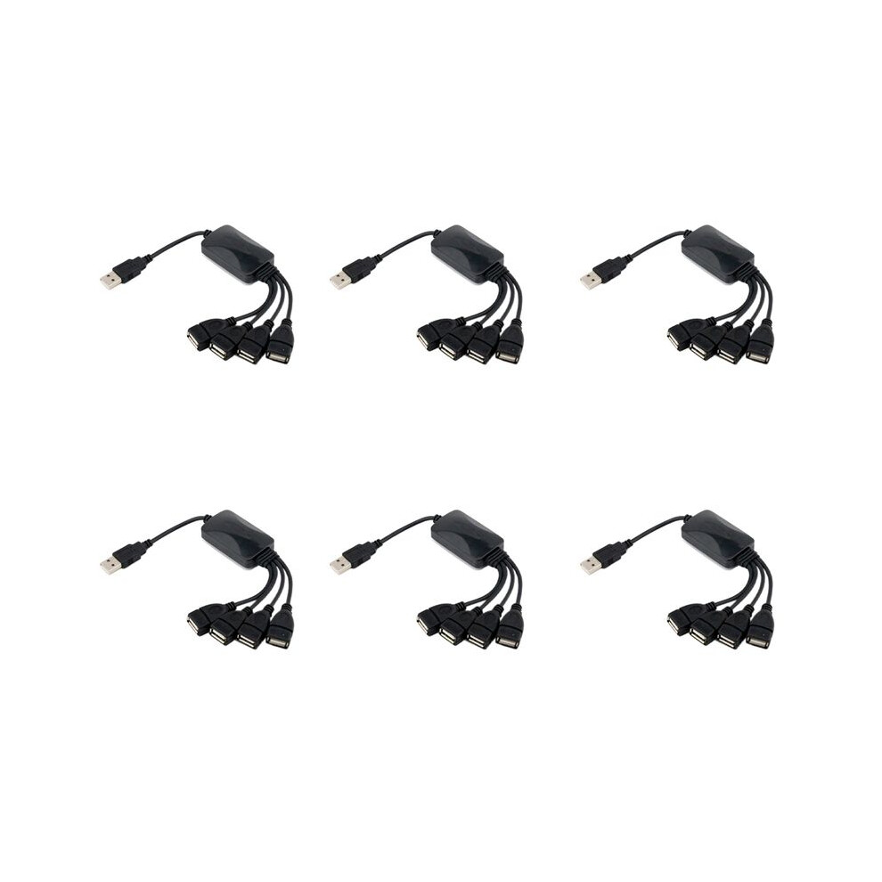 6X 1 Male To 4 Female Usb Hub Splitter Extend Cable Usb 2.0 Extension Data Cable Power Adapter Socket Converter 6032656575810
