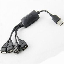 6X 1 MĂąle Ă 4 Femelles USB HUB Splitter Extend Cable USB 2.0 Extension Data Cable Power Adapter Socket Converter