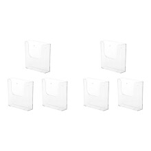 6x Wall Mounted File Organizer Transparent Wall Mounted File Holder Folder A5 File Holder for Home Office
