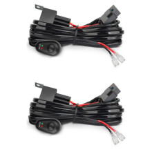 2X Wiring Harness Kit for 1 Light Fuse -Off  12V 40A Relay 180 W/ 300W for 4-52 Inch Led Work Light Bar
