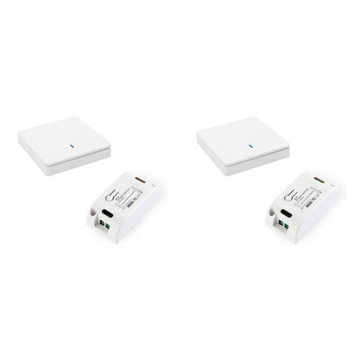 2X Wireless  Light  RF 433MHz Lighting Control Intelligent  AC 90-250V 10A Module( 1 W and 1 C)