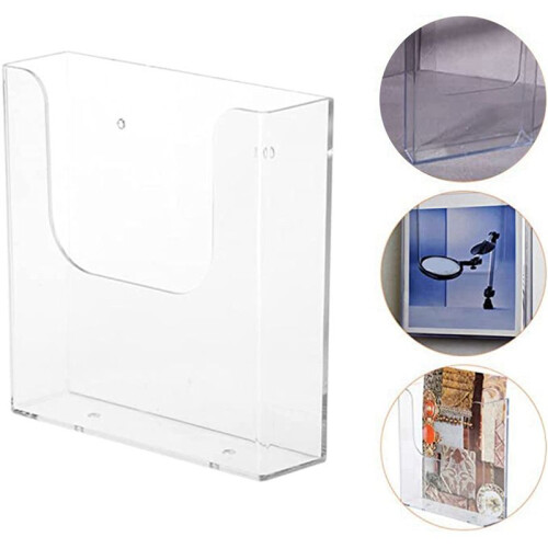 6x Wall Mounted File Organizer Transparent Wall Mounted File Holder Folder A5 File Holder for Home Office 1