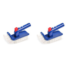 2X Pool Brush for Step & Corner, Rotatable Hand Scrub Brush, for Pool,Spa, Bathroom, Hot Tub, Kitchen