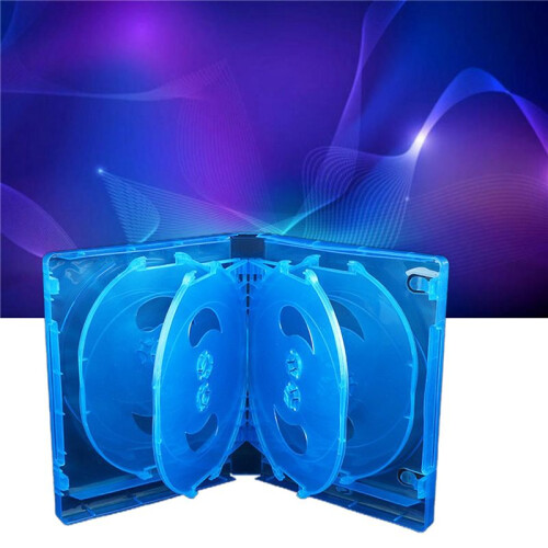 4X CD Storage Box 10-Piece Pack CD Case Plastic Double-Sided CD Storage Car CD Case Thickened DVD Case, 1
