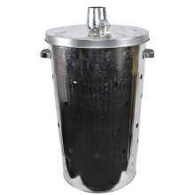 Srendi Extra Large 110L Litre Metal Galvanised Garden Incinerator Extra Hole Fire Bin Burning Leaves Paper Wood Rubbish Dustbin Made In U. K.