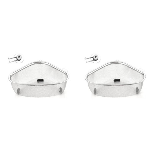 2X Triangle Sink Drain Basket Kitchen Triangle Filter Basket Fruit and Vegetable Storage Drain Rack Basket B