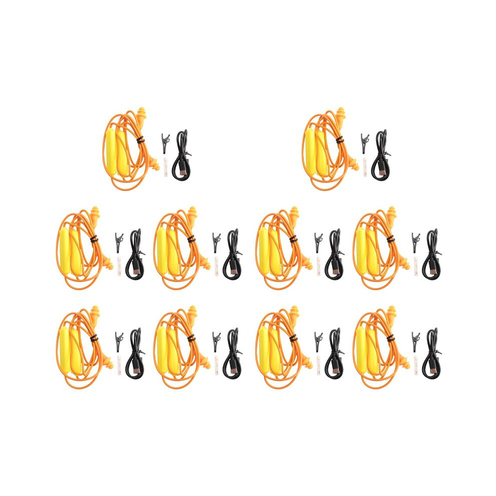 10X Ear Plugs Earphone For Work, Noise Suppression, Hearing Protection,Construction Sites, Noisy Places Orange 4713277603176