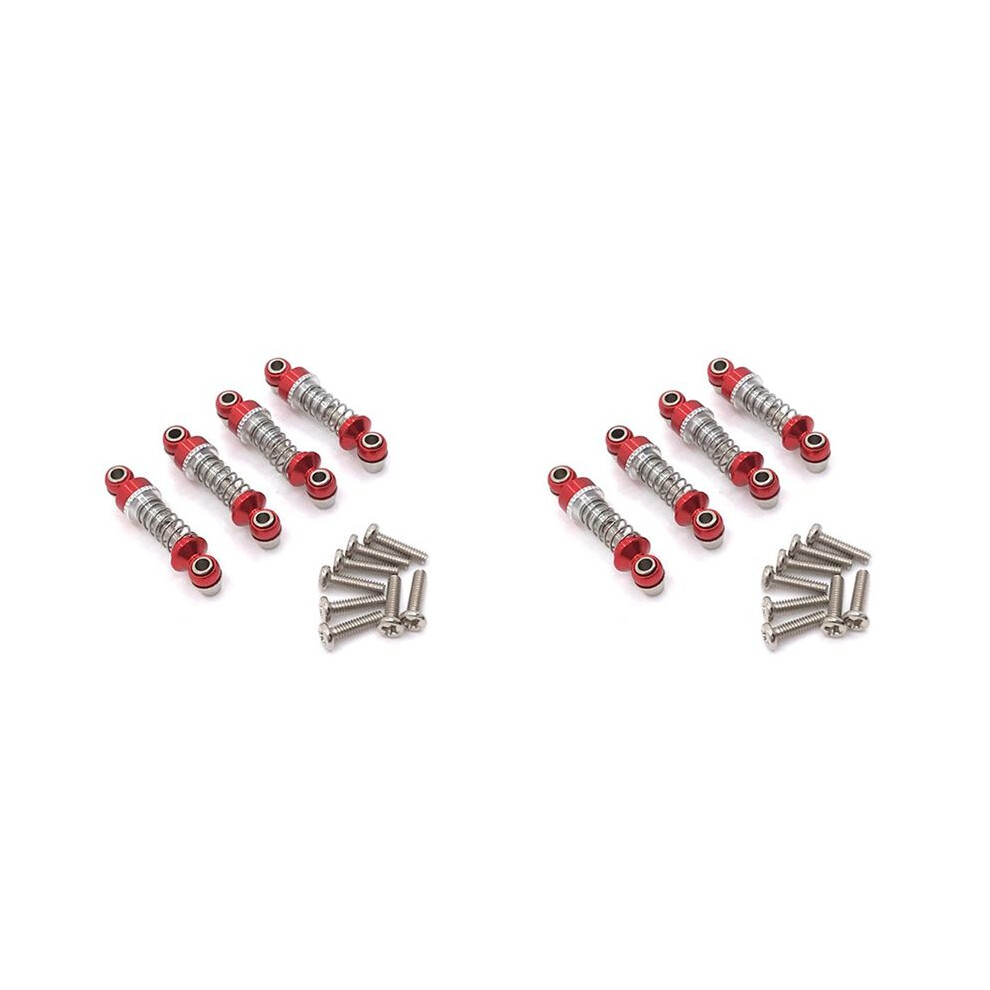 8Pcs Metal Damper For 284131 K969 K979 K989 K999 P929 P939 1/28 Rc Car Upgrade Parts, Red 6033179220836