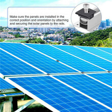 Paquete de 16 Abrazaderas Centrales de 30 mm Negras en Forma de T Abrazadera Central para Panel Solar Fotovoltaico Ajustable Abrazadera Central para