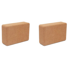 2X Cork Yoga Block Gym Blocks Cork Yoga Brick Exercise Stretch Body Shaping Yoga Blocks Fitness Yoga Accessories B
