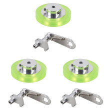 3set 200mm Aluminum Polyurethane Industrial Encoder Wheel Measuring Wheel with Type 20mm Aluminum Encoder Bracket