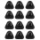 12PCS D-Ring Patch for Inflatable Boat Kayak Dinghy , D-Ring PVC Patch Stand- Paddleboard Canoe Rafting Black 1