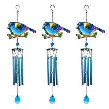 3X Windgong Outdoor Indoor Decor Windchime, Mobiele Romantische Blauwe Vogel Windgong voor Home Festival Tuindecoratie