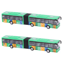 2X Children'S Diecast Model Vehicle Shuttle Bus Car Toys Small Baby Pull Back Toys Green