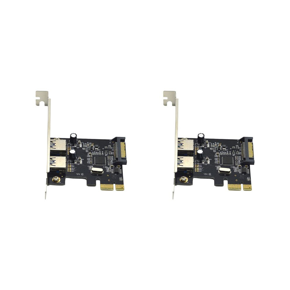 2X Pcie Expansion Card Pci-E To 2-Port Usb3.0 5Gbps Convert Card Riser For Win7/8/9/10/Linux 4712170721543