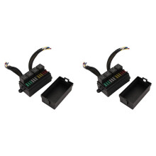 2X Scatola Relè Fusibili per Auto 12V Scatola Relè e Fusibili Precablati con 4 Relè Fusibili ATC/ATO A 12 Vie Scatola Fusibili Relè 12V Sigillata