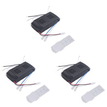 3X Universele Plafondventilator Afstandsbedieningsset Vervangend, 50W 6-Snelheden en Timing, voor  Plafondventilatorlamp