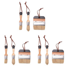 Paquet de 9 Pinceaux à la Craie et à la Cire Brosses à Pochoir à Poils pour Meubles en Bois Décoration Murale à la Maison