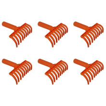 6X Olivenrechenköpfe 9-Zahn-Rechen Mehrzweck-Kunststoffschaufel-Rechen Olivenpflückrechen Gartengeräte Innendurchmesser 2,5 cm