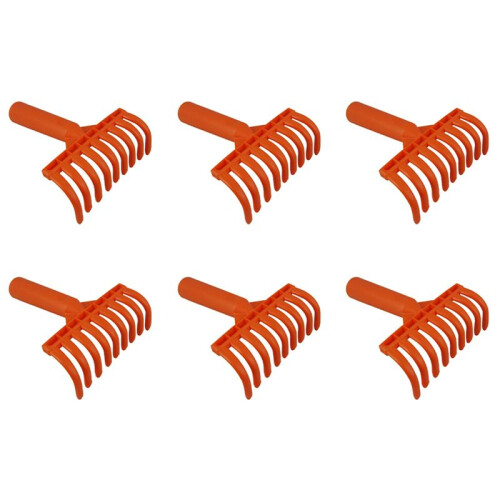 6X Olive Rake Heads 9-Tooth Rake Multipurpose Plastic Shovel Rake Olive Picking Rake Inner Diameter 2.5cm