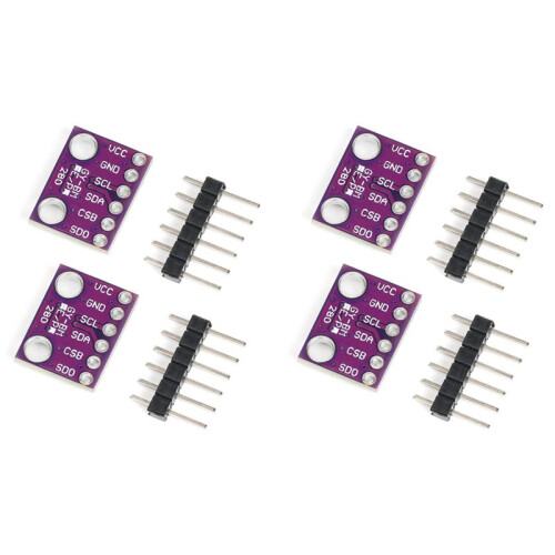 4PCS BME280 3.3V Sensor Module Atmospheric Pressure Temperature Humidity Sensors I2C SPI Breakout GY-BME280