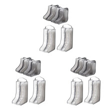 Portable Women Tall & Short Boot Storage Bags,6 Packs Tall+6 Packs Short,Waterproof Boot Bags for Travel and Daily Grey