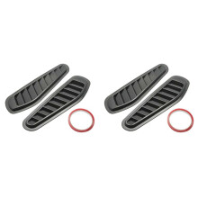 4Pcs Car Simulation Air Vent Universal Glossy Black Sport Racing Air Flow Vent Bonnet Hood Scoop Cover Trim
