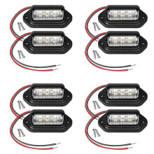 8Pcs 12V LED Number License Plate Light for Car Boats Motorcycle Automotive Aircraft RV Truck Trailer Exterior Lamps